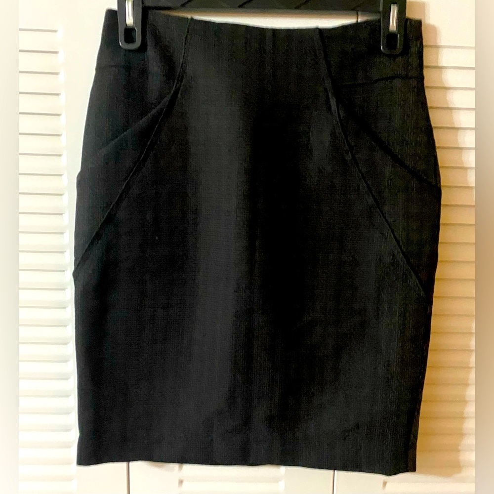 Mario Serrani Italy Skirt, Pencil, Neutral, Textured, Sz 6, Classic, Timeless
